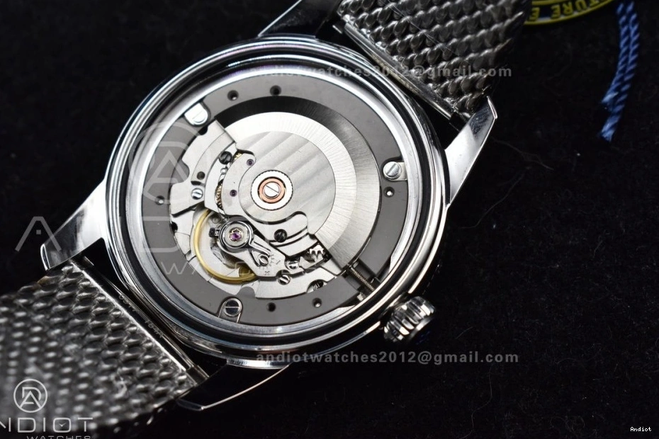 SS II White SuperOcean Blue Ceramic Bezel 42mm on SS Mesh A2824 Dial BLSF Bracelet Heritage 1115